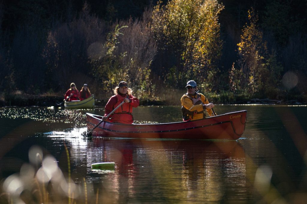ATBO students canoeing in the Autumn.