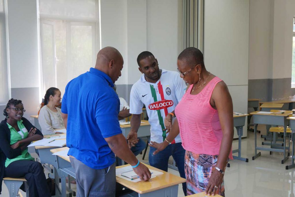 An image of a classroom in the Caribbean.