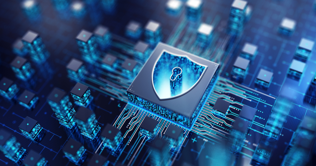 Image of a lock over top computer imagery.