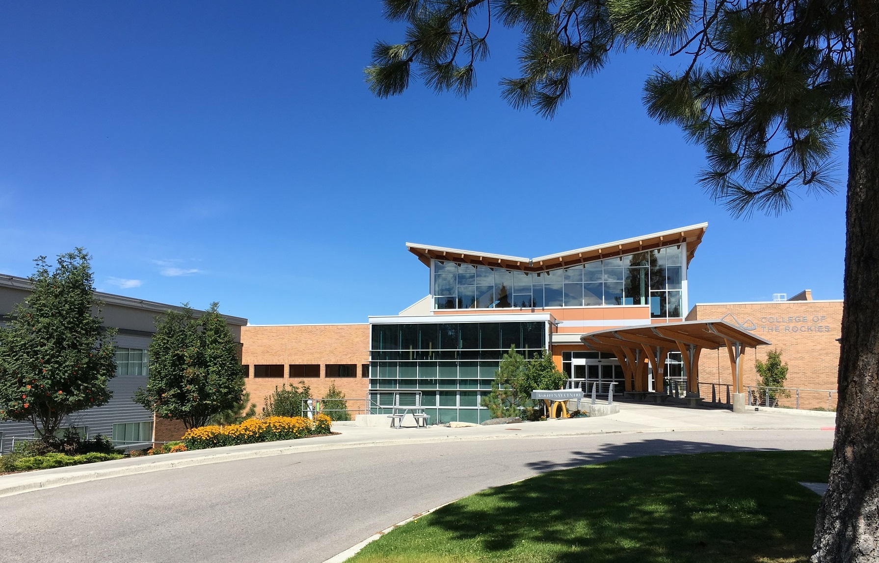 Outside shot of Kootenay Centre at College of the Rockies in Cranbrook, BC.