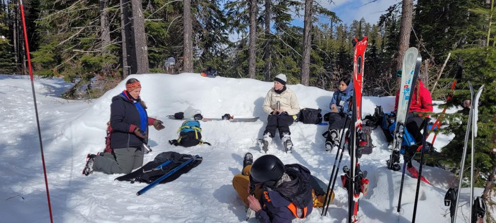 Geography instructor Katie Burles led a snow science lab for her students at Kimberley Alpine Resort.