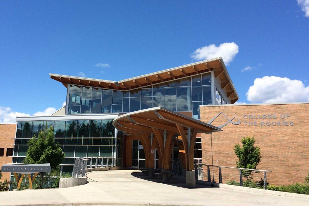 An image of the exterior of the College of the Rockies.