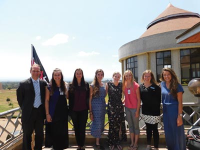 Image shows College of the Rockies staff and students in Kenya