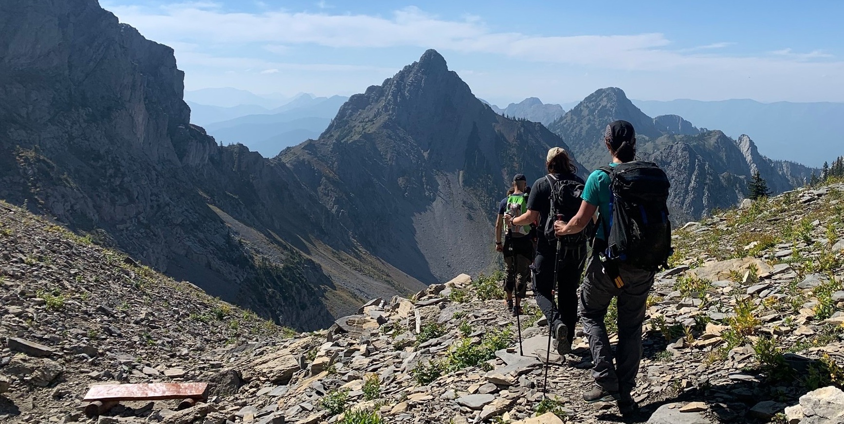 Hiking in the backcountry in the BC Rockies - College of the Rockies