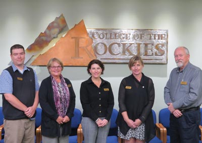 Image of the five new members of College of the Rockies Board of Governors.