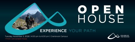 Image shows graphic with Open House information.