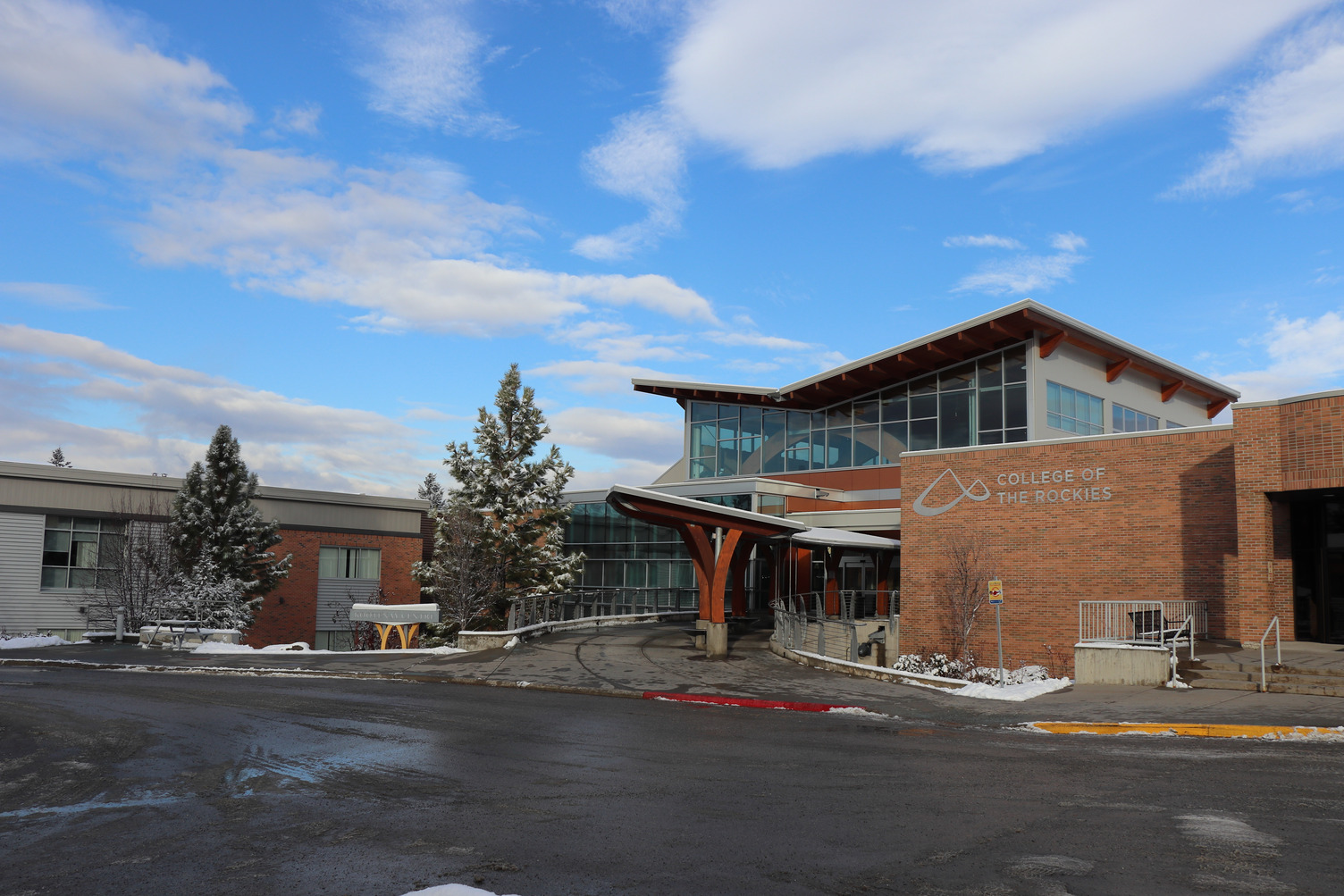 Outdoor view of Kootenay Center, College of the Rockies, Cranbrook, BC