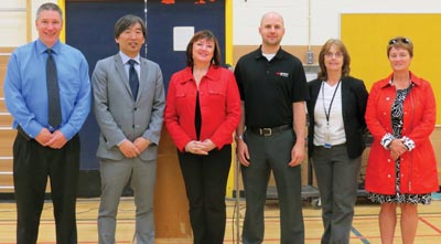 Image of representatives from elementary school, College of the Rockies, School District Five, and ViaSport