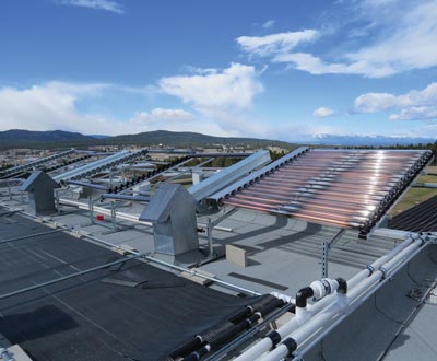 Image of solar panels on roof of building