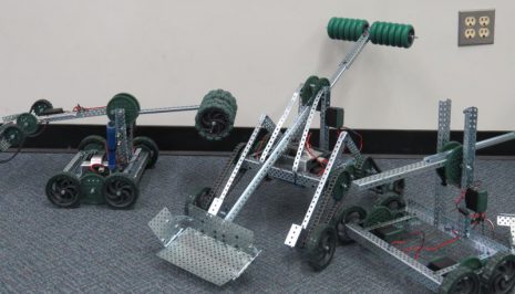 Image shows three basic robots.