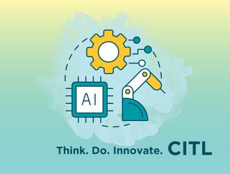 CITL. Think. Do. Innovate. Icons depict artificial intelligence and tinkering with strategies